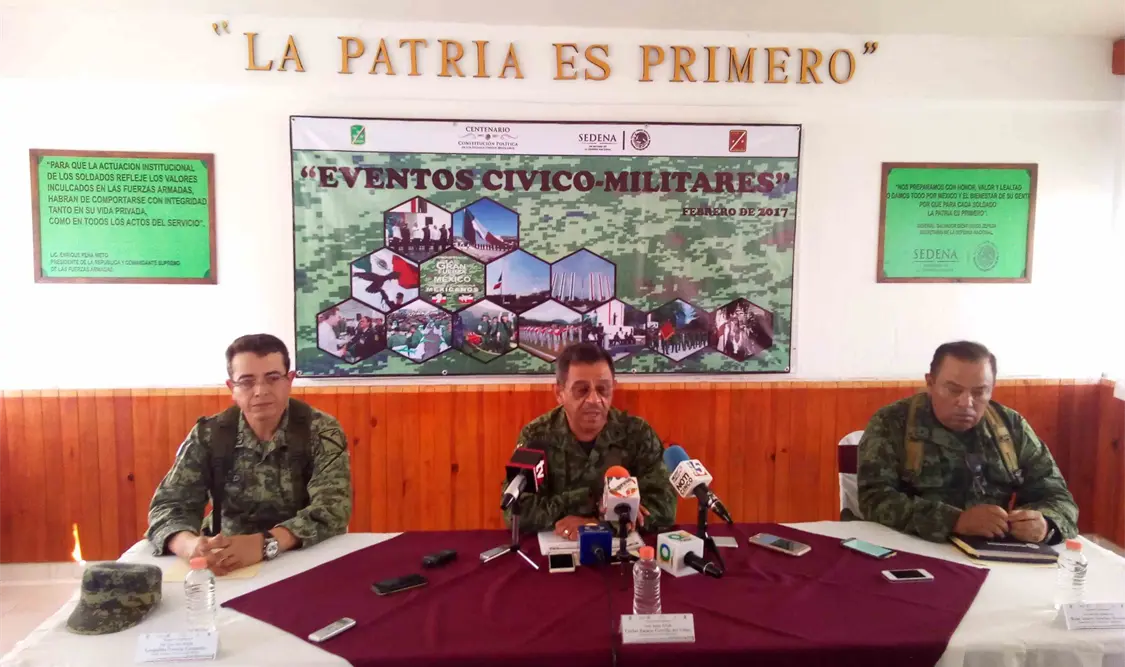 Mas de mil elementos de las Fuerzas Armadas participaran en la diferentes actividades programadas para el mes de febrero.