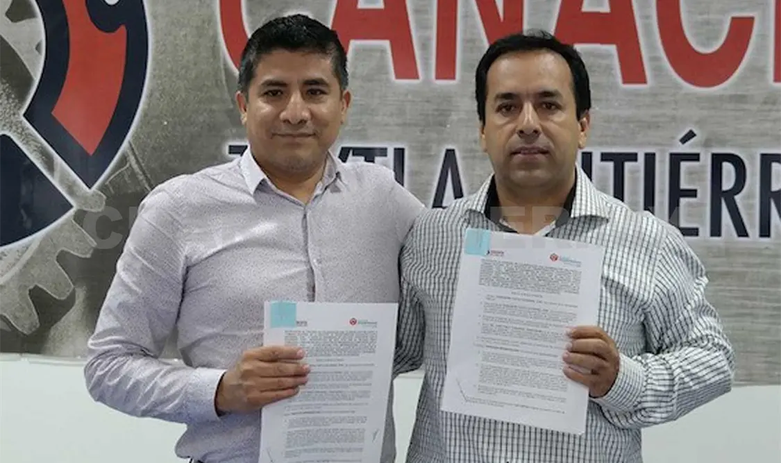 El fondo etiquetado conforme a este convenio firmado asciende a 50 millones de pesos para los integrantes de la Canacintra. Guillermo Ramos / CP
