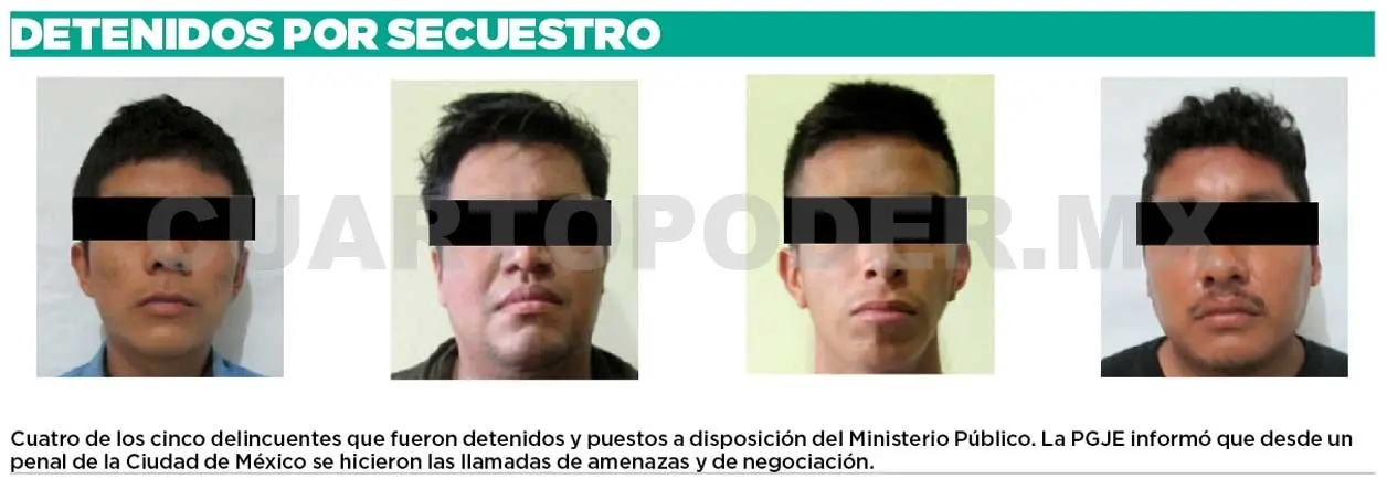 Caen cinco secuestradores