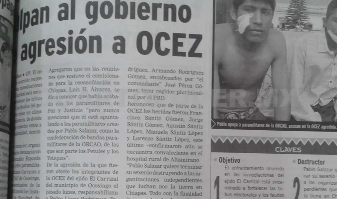 Publicación que evidencia como Pablo Salazar y H. Álvarez fomentaron a bandas paramilitares para su beneficio. CP