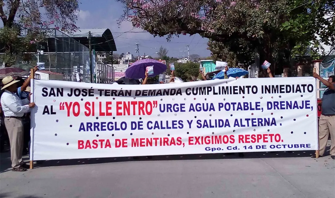 Marchan para pedir servicios públicos