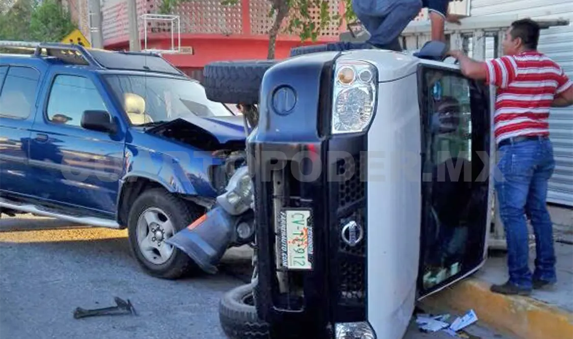 Imprudente terminó volcando