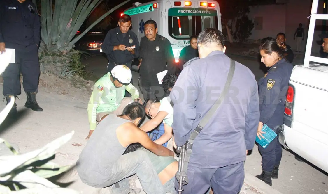 Mujer descalabrada en riña callejera