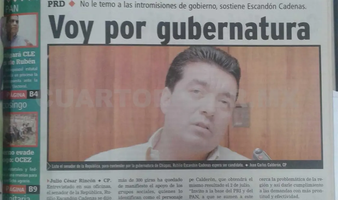 Siniestro pasado: Rutilio Escandón, listo para gobernar el estado