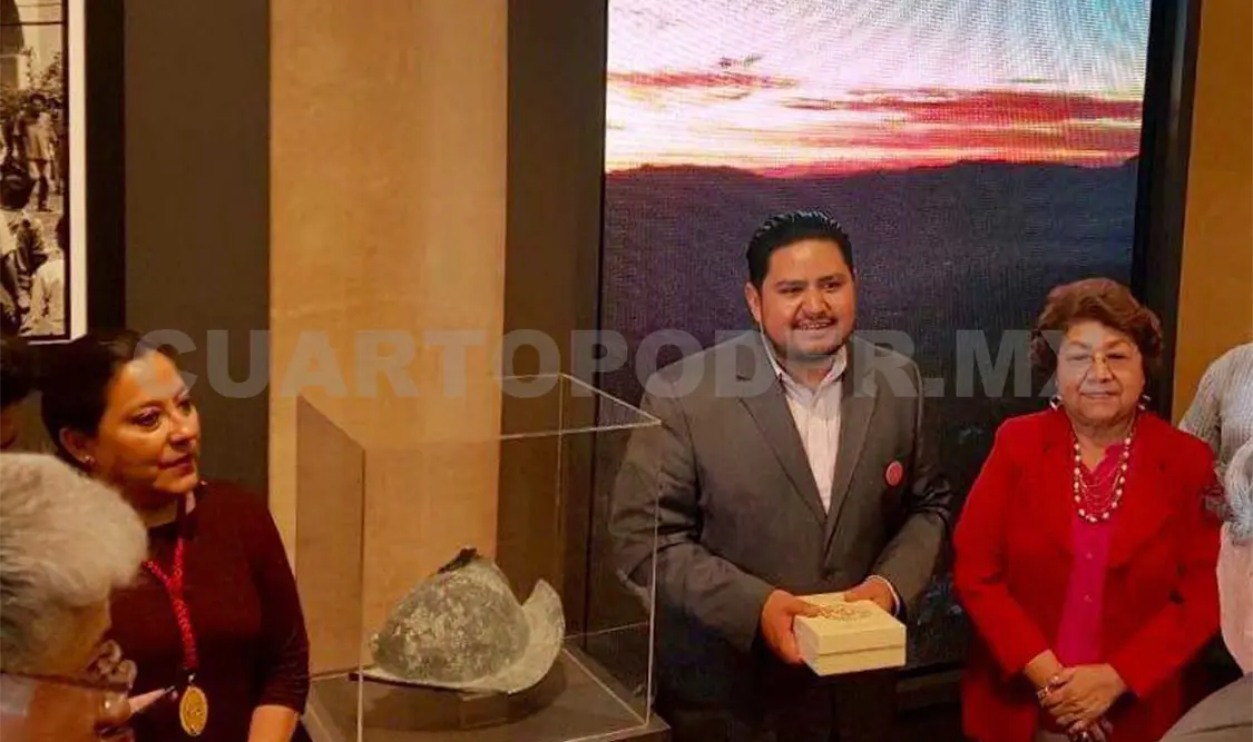 Exhiben pieza de estatua de Diego de Mazariegos