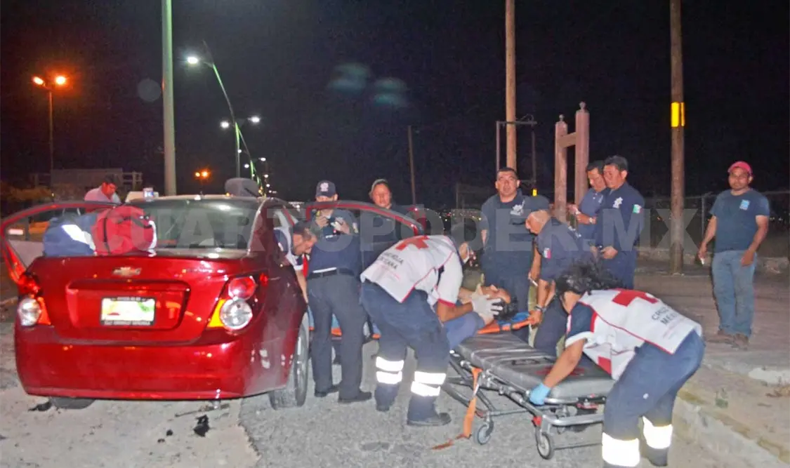 Aparatoso accidente en Los Amorosos
