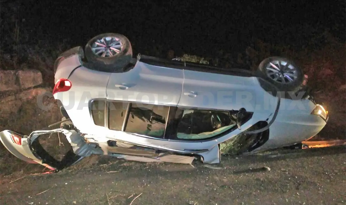 Un lesionado en volcadura