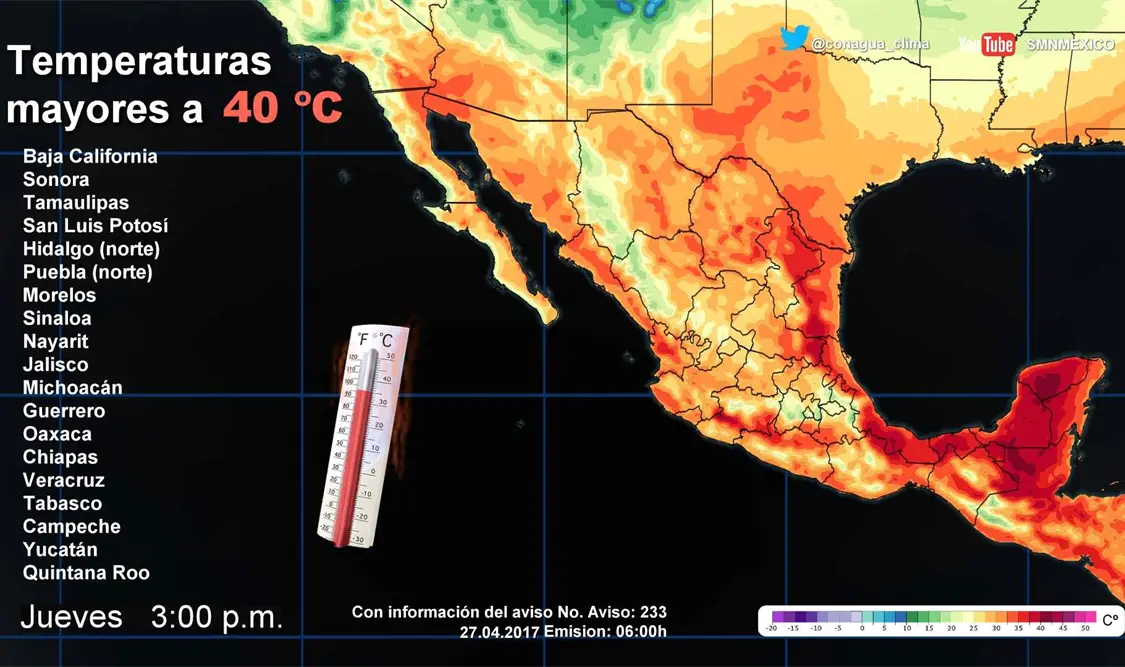 Ola de calor afectará la mayor parte del país en lo que resta de abril