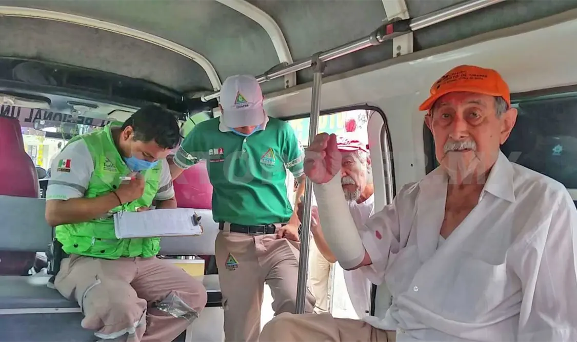 Colectivo rebana el brazo a nonagenario