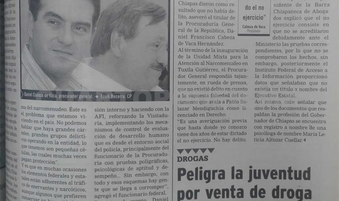 Siniestro pasado: Carpetazo a “título” de Pablo Salazar Mendiguchía