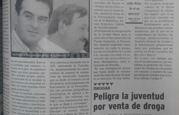Siniestro pasado: Carpetazo a “título” de Pablo Salazar Mendiguchía