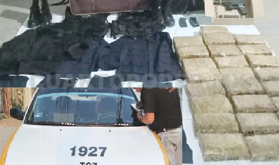 Incautan droga, arma y cartuchos en un taxi