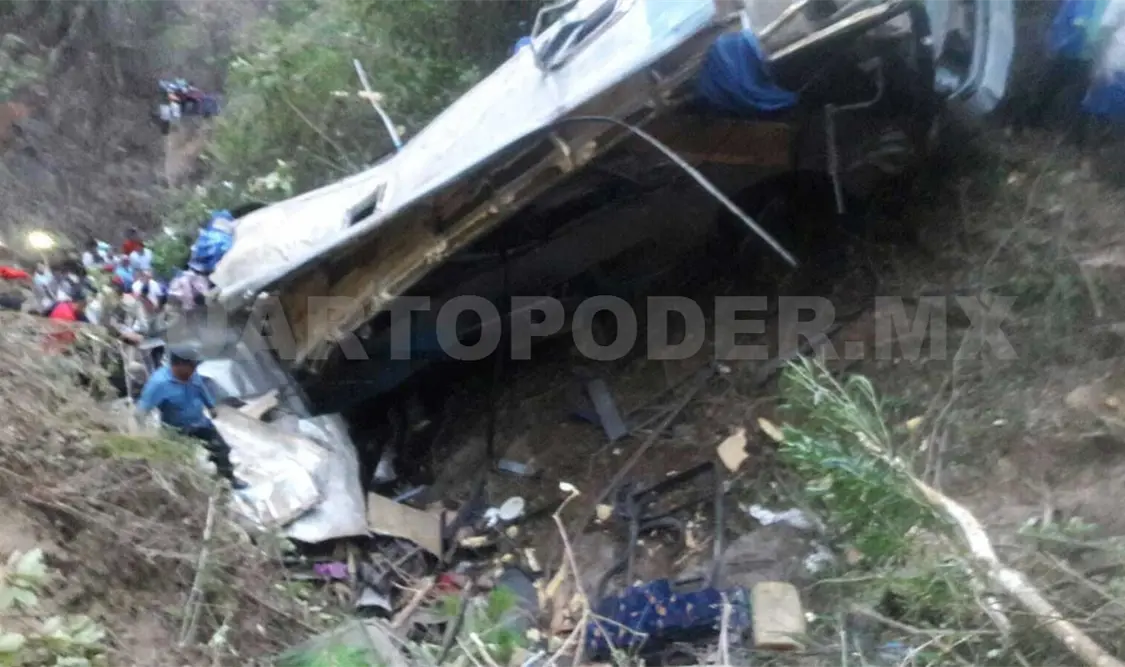 Fatal accidente carretero en montañas de Chiapas
