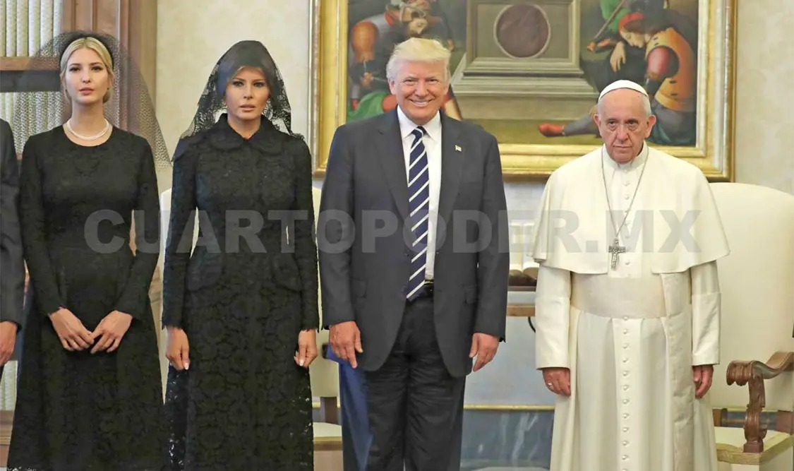 Papa Francisco se muestra serio ante Trump
