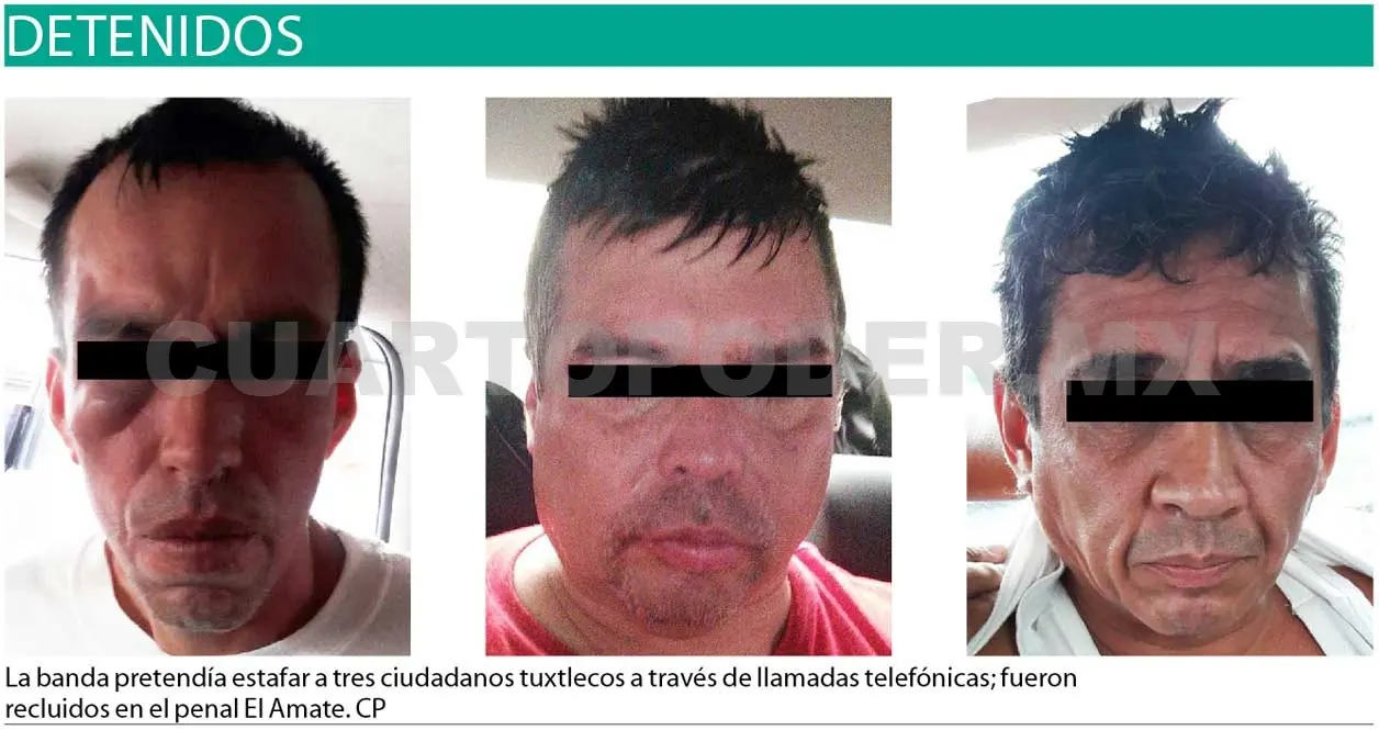 Desarticulan banda de extorsionadores