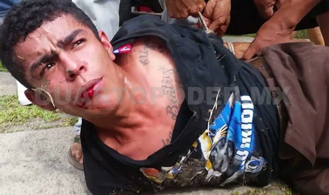 Detienen y amarran a presunto asaltante