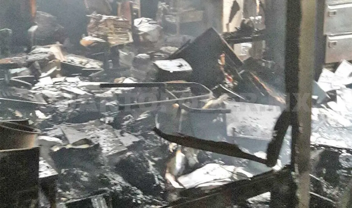 Incendio en la Secretaría de Salud