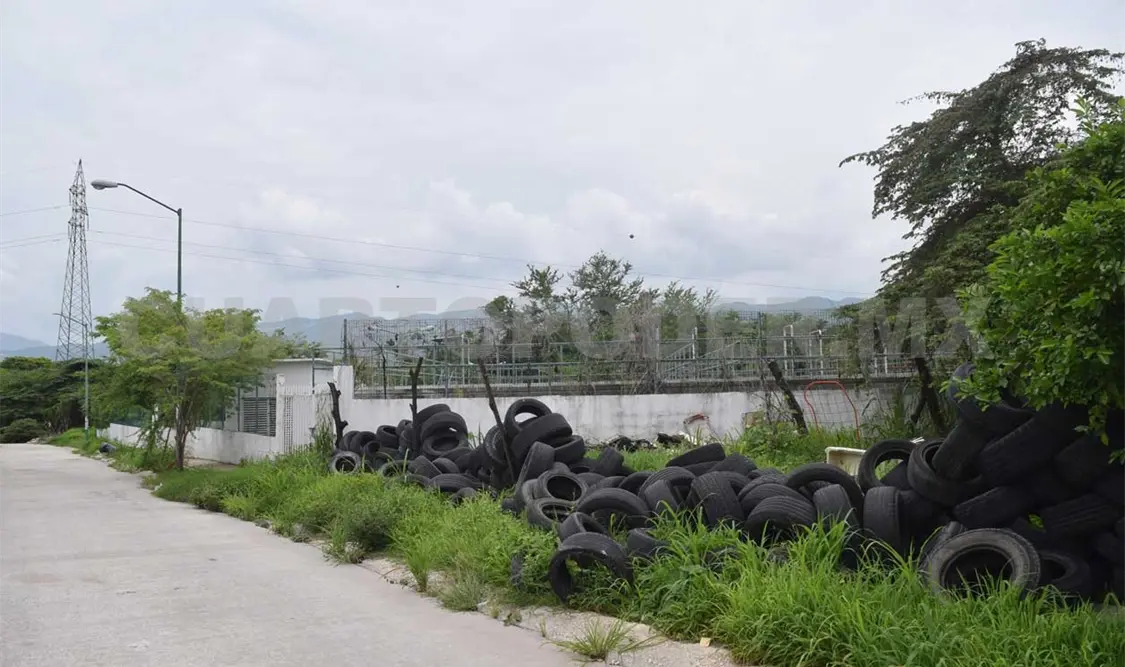 El agua se mantiene estancada dentro las llantas, siendo un lugar ideal para la proliferación del mosquito. Guillermo Ramos / CP