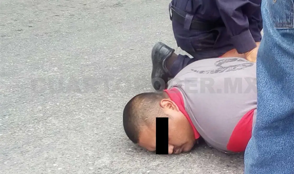 Detienen a presunto asaltante tras balacera