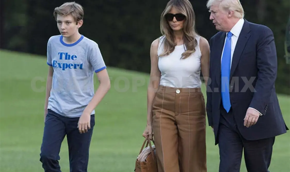 Barron y Melania ya están en la Casa Blanca
