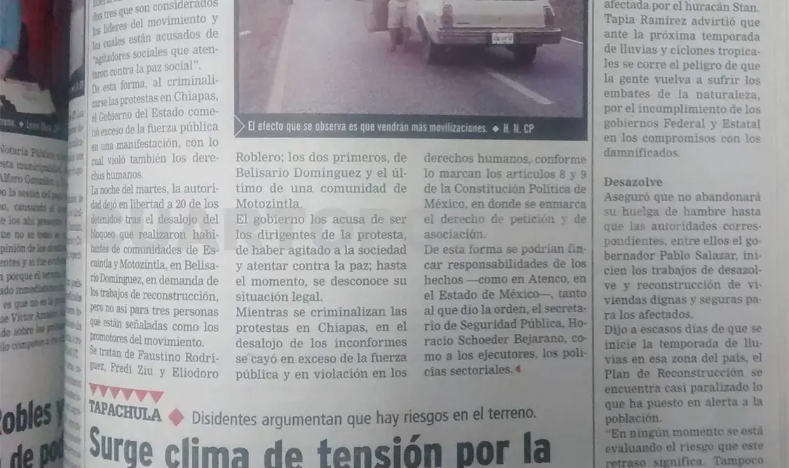 Siniestro pasado: Dejaré la huelga de hambre si hay desazolve