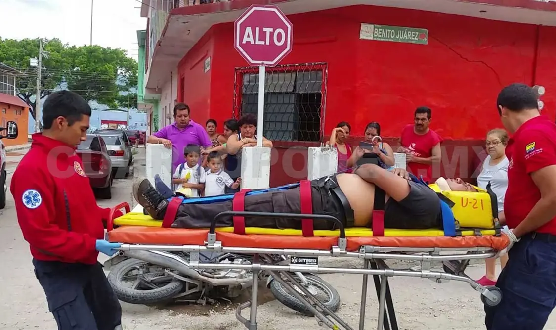 Motociclista atropellado con “declamación” incluida