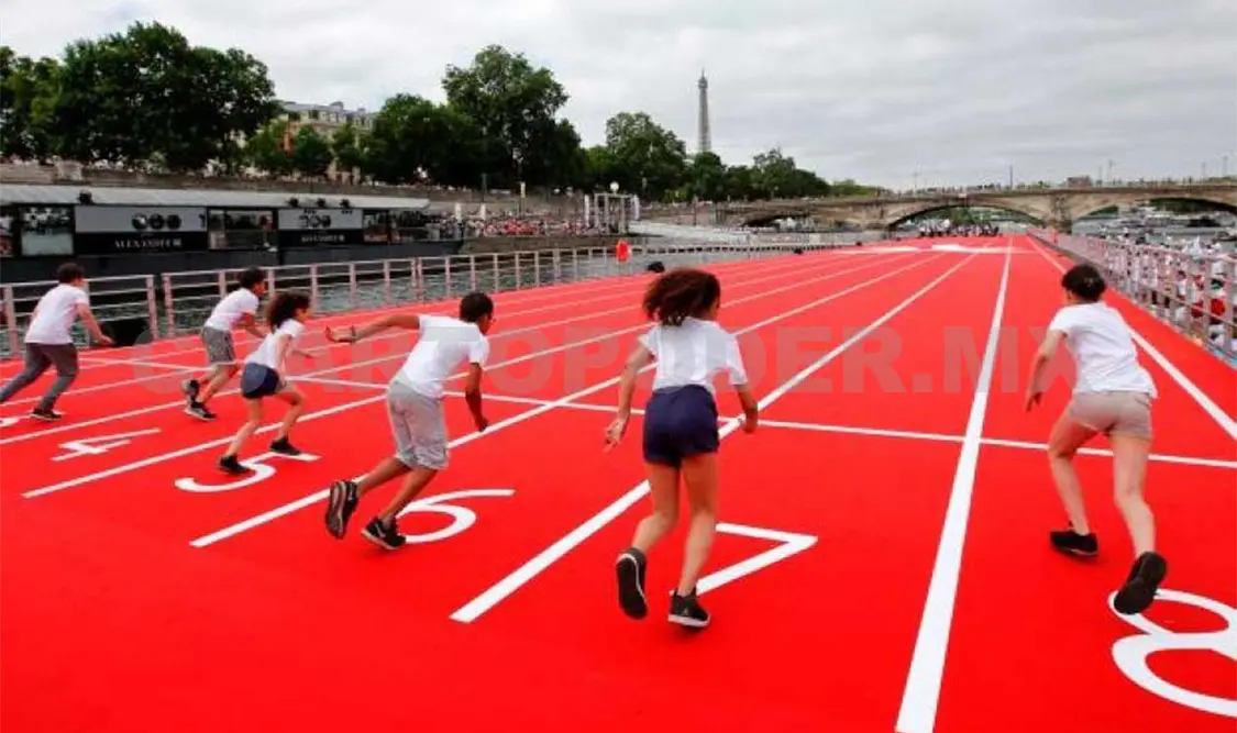 París instala pista de Atletismo flotante en río Sena