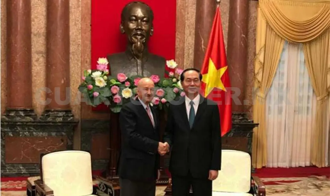 Presidente de Vietnam recibe a Salinas de Gortari