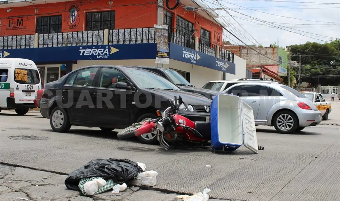 Fuerte accidente en la 5ª Norte deja un lesionado