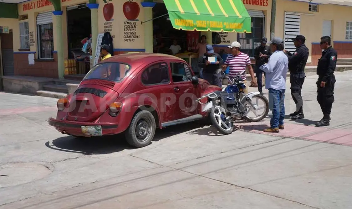 Ebrio automovilista atropelló a motociclista