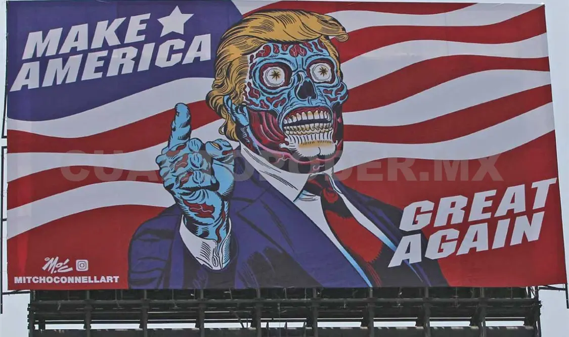 “Dios bendiga a México”, dijo el artista Mitch O’Conell. Cortesía
