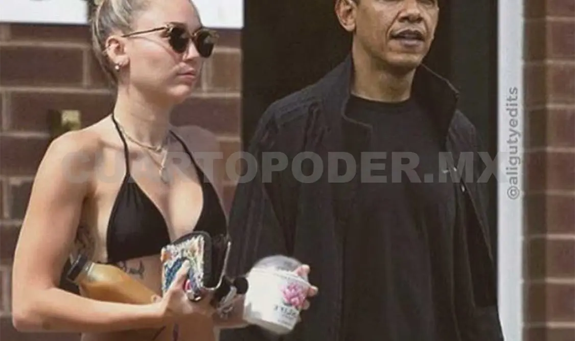 Se propaga foto de Miley Cyrrus con Obama