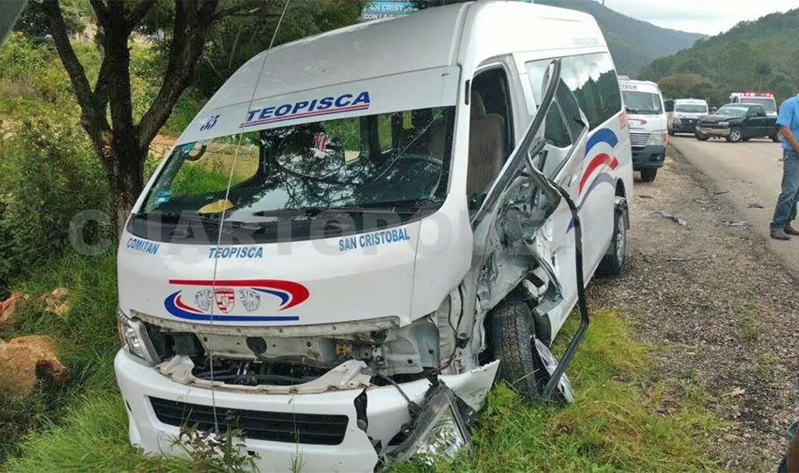 Lesionados en choque de colectivo