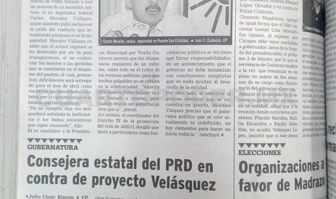 Siniestro pasado: Impunidad en Puente San Cristóbal, afirman