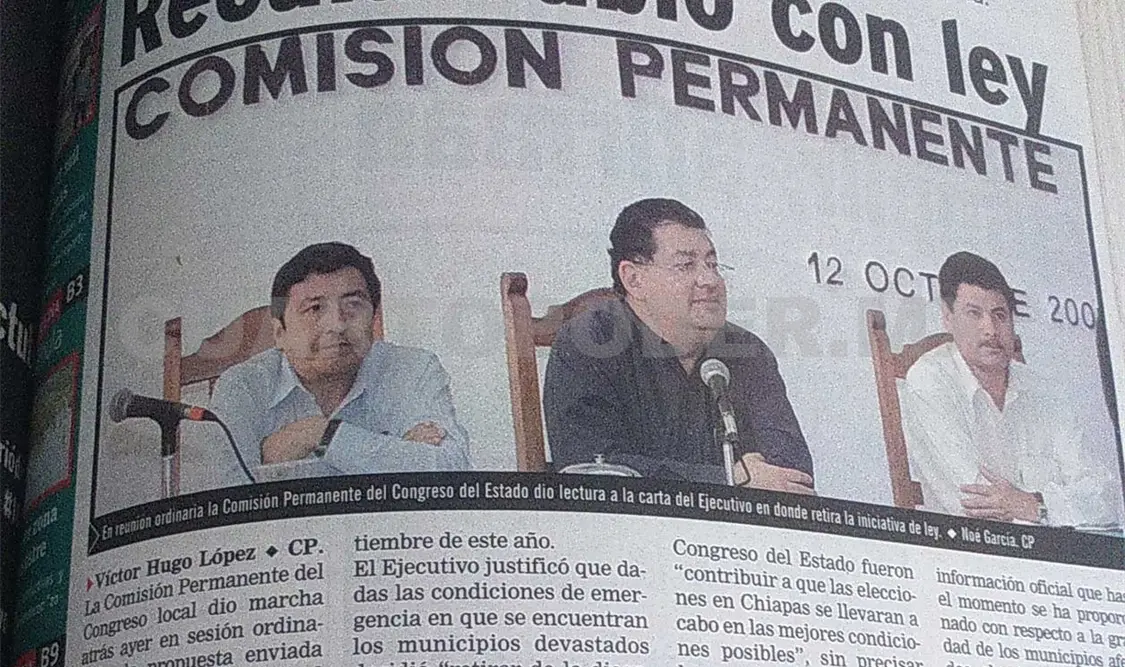 Siniestro pasado: Recula Pablo Salazar Mendiguchía con ley