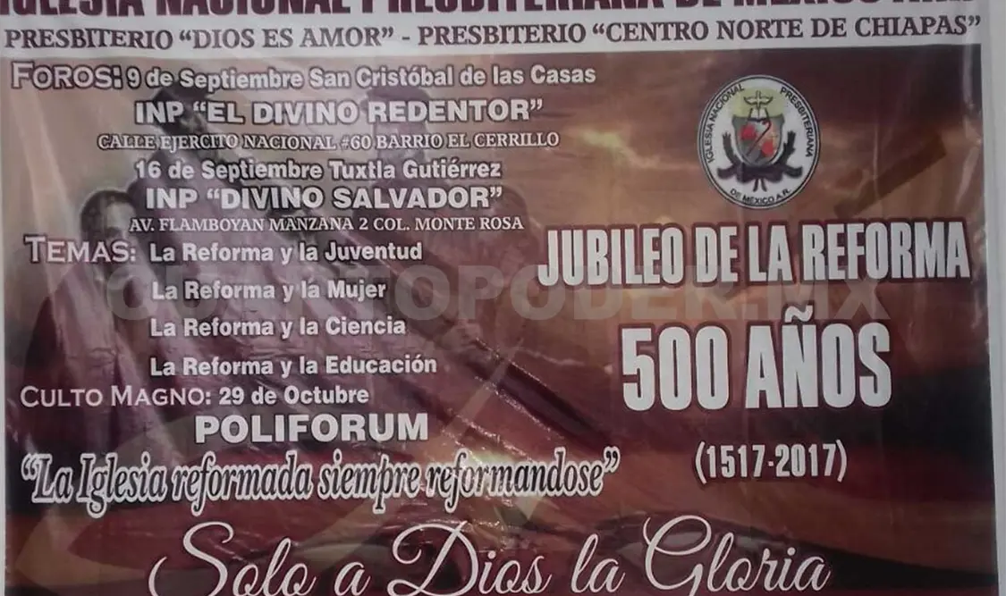 Iglesia expone reforma religiosa de 500 años