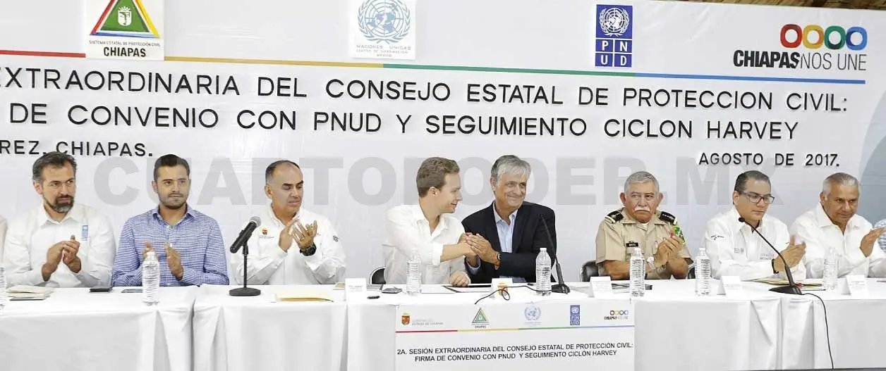Chiapas estrecha vínculos con la ONU en Protección Civil