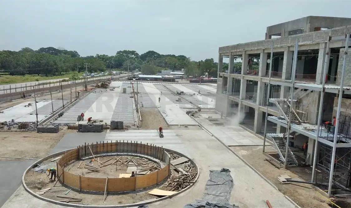 Aspecto de la obra del nuevo hospital. CP