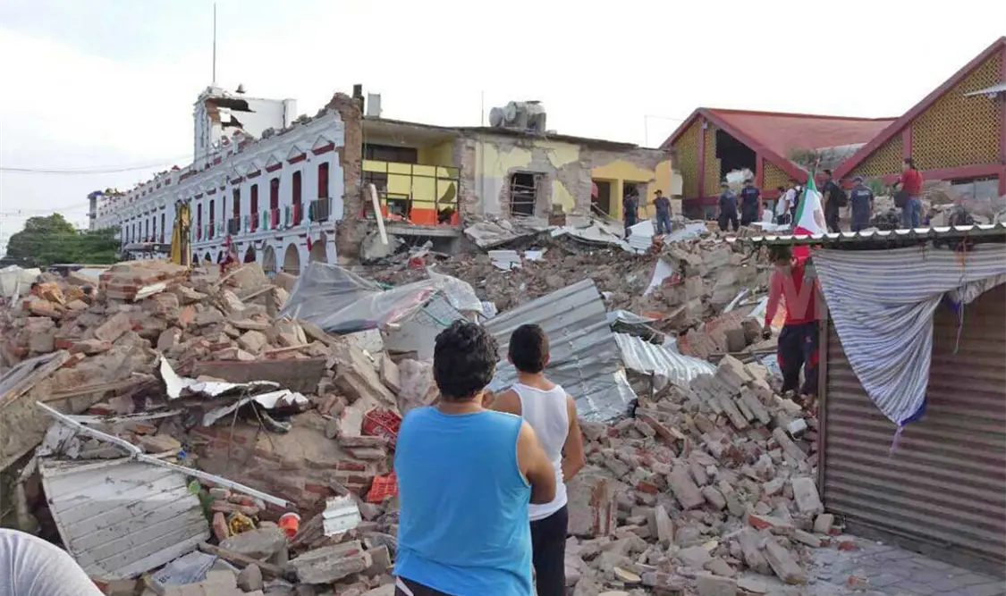 Estos son los daños a consecuencia del terremoto del día jueves. CP