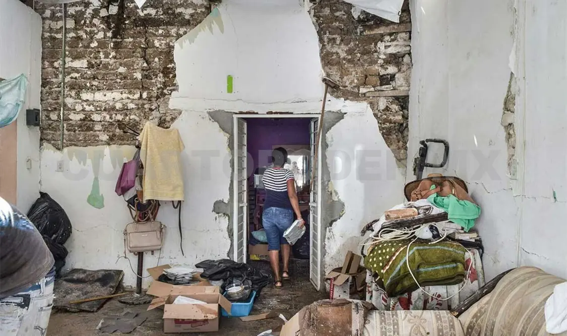 La casa de doña María Esther resultó severamente afectada. Guillermo Ramos / CP