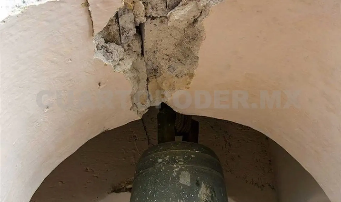 Reportaron una fisura en los arcos de la Iglesia de San Sebastián. CP