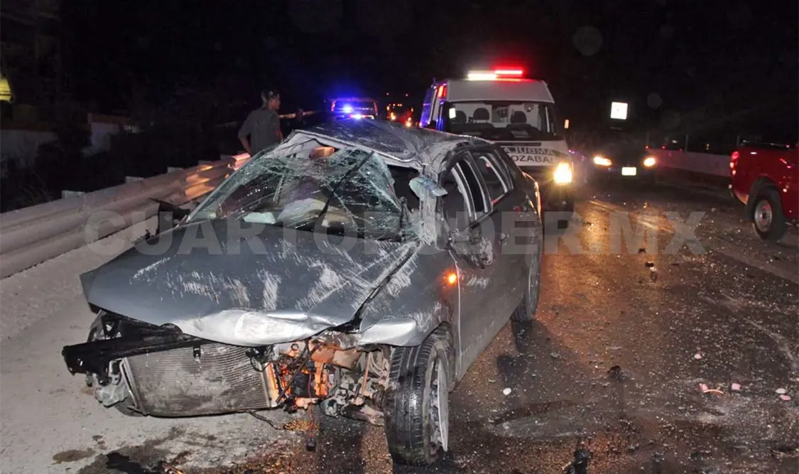 El accidente ocurrió la noche del domingo sobre el tramo carretero Berriozábal-Tuxtla. Rafael Cabrera / CP