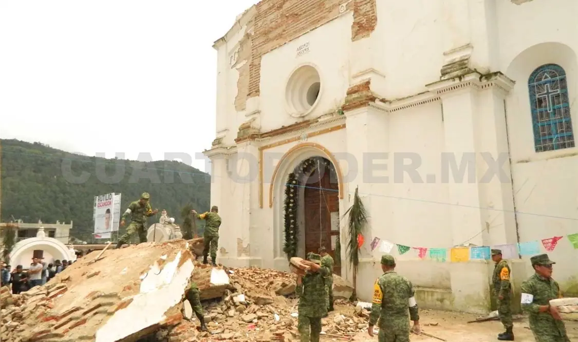 Templo San Lorenzo, con daños en el 80% de su estructura