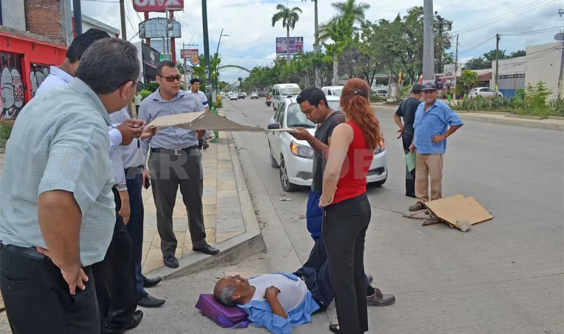 Conejobus arrastró a sexagenario