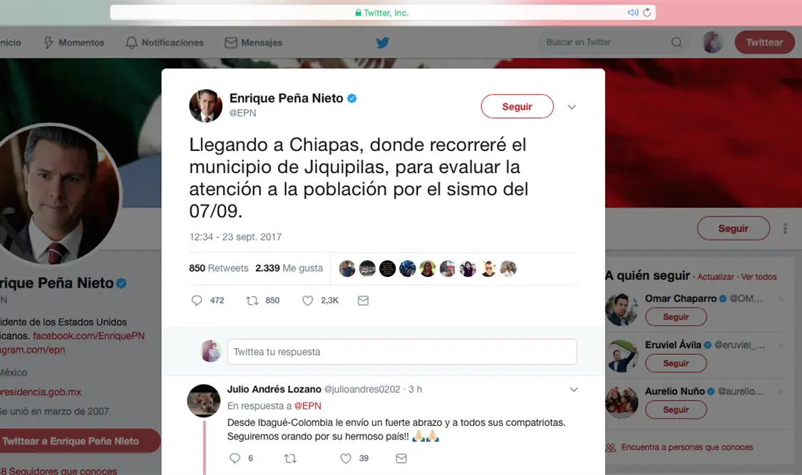 Estamos con la gente que pasa momentos de dolor y tragedia: Peña NietoPor Héctor Álvarez.Enviado
