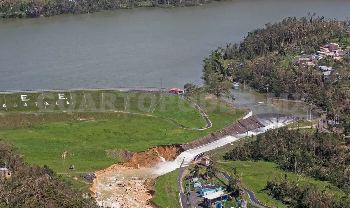 Emiten advertencia de inundación rápida para las personas que viven a lo largo del Río Guajataca. AP