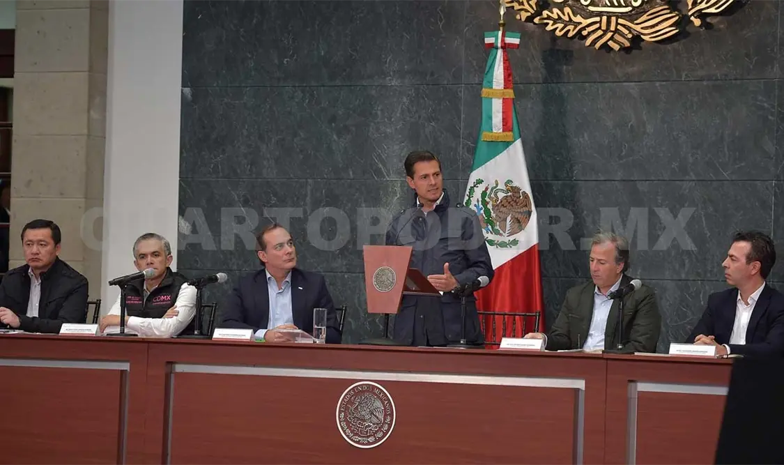 Los mexicanos estamos de pie, unidos, y mostrando solidaridad: Peña Nieto