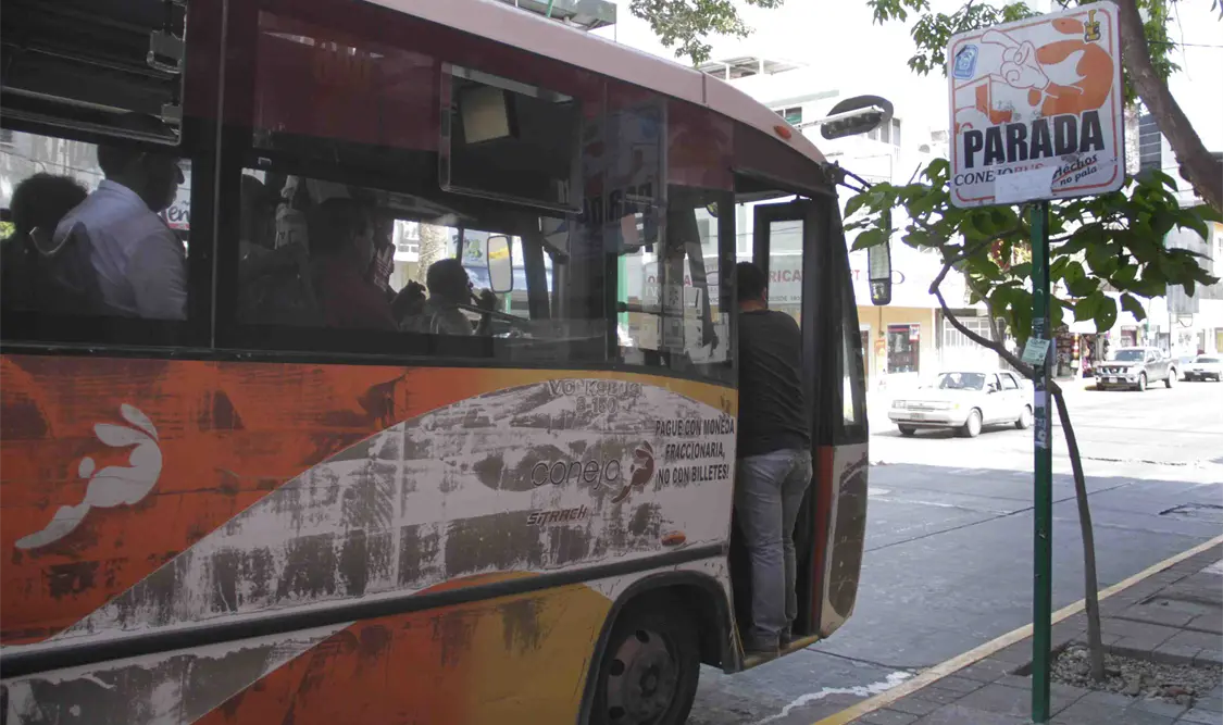 Conejobús en Tuxtla Gutiérrez no está dando el servicio. Foto: Guillermo Ramos/CP