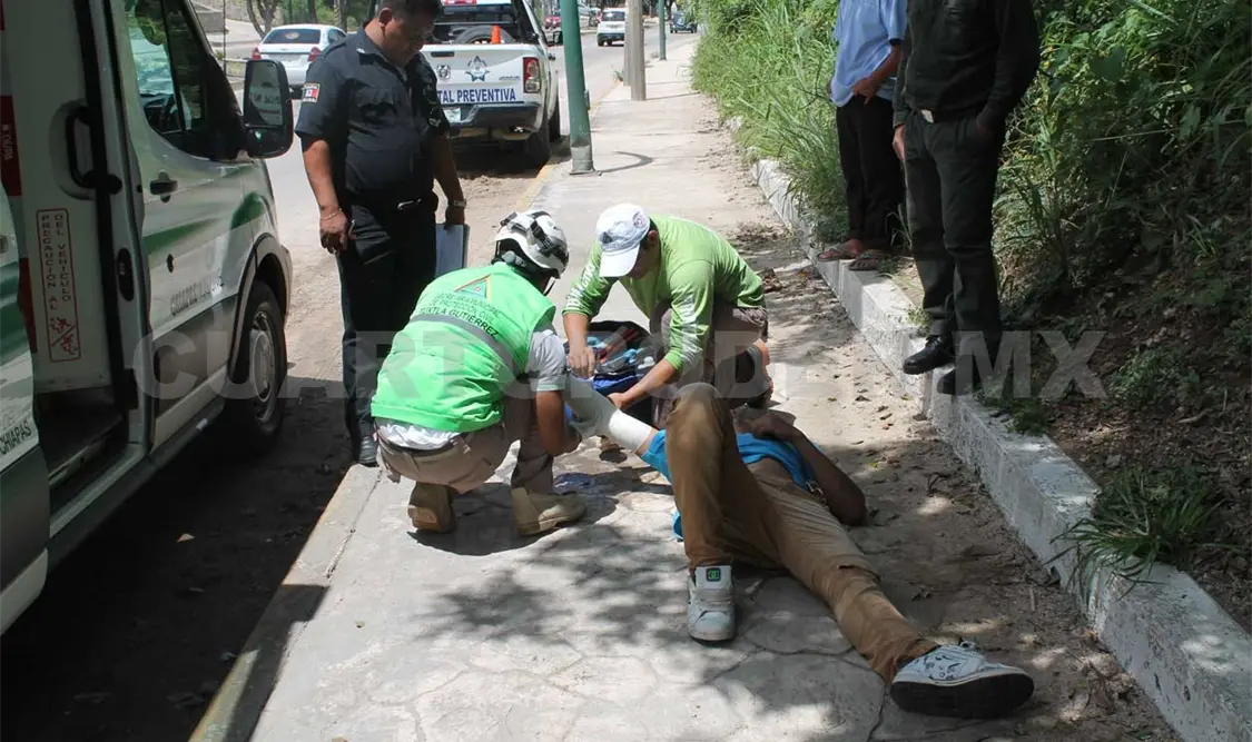 Motociclista lesionado tras derrapar