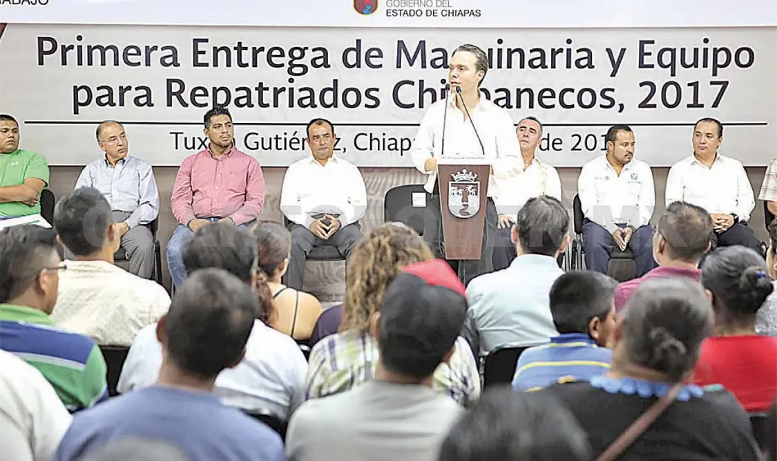 Entrega MVC apoyo a repatriados chiapanecos